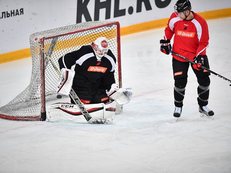 Раскатка "Авангарда" перед матчем со "Спартаком"