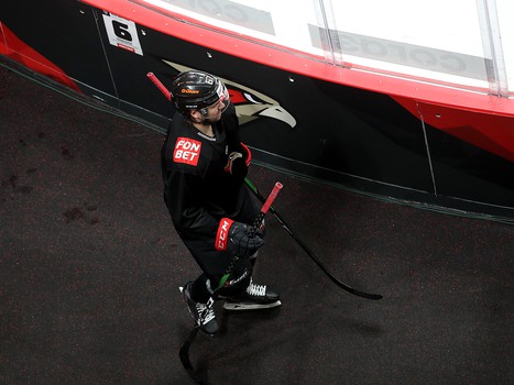 Раскатка «Авангарда» перед матчем с рижским «Динамо»