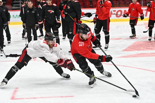 Раскатка «Авангарда» перед матчем с «Салаватом Юлаевым»