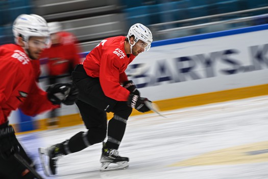 Раскатка «Авангарда» перед матчем в Астане