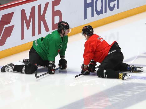 Раскатка «Авангарда» перед матчем с «Барысом»