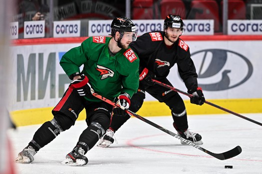 Раскатка «Авангарда» перед матчем с «Барысом»