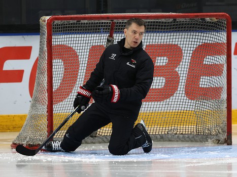 Раскатка «Авангарда» перед матчем в Нижнем Новгороде