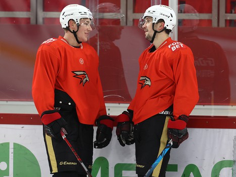 Раскатка «Авангарда» перед матчем в Екатеринбурге