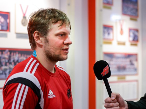 Открытая тренировка "Авангарда" для СМИ перед стартом серии с "Ак Барсом"