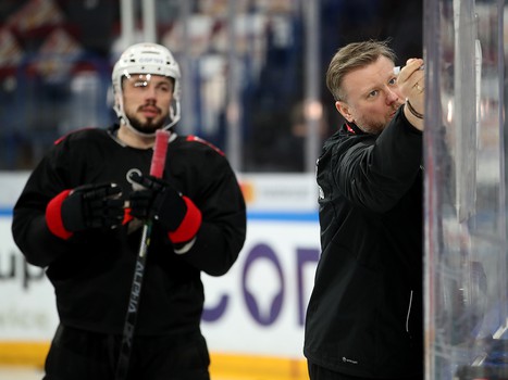 Тренировка «Авангарда» перед третьим матчем серии с «Металлургом»