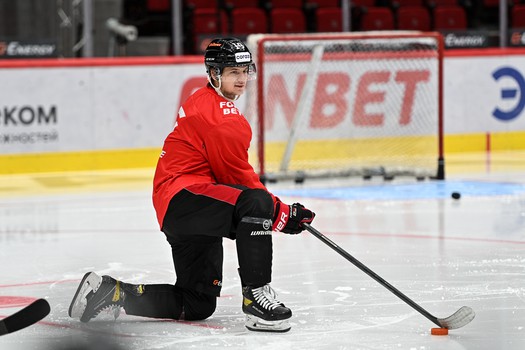 Раскатка «Авангарда» перед матчем с «Салаватом Юлаевым»