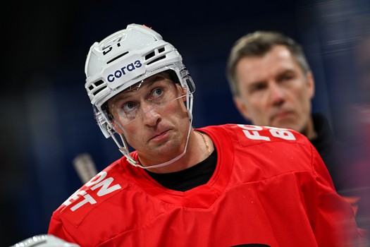 Тренировка «Авангарда» перед матчем в Новосибирске