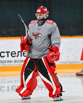 Раскатка «Авангарда» перед матчем в Череповце