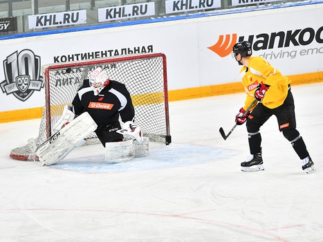 Раскатка "Авангарда" перед матчем с ХК "Сочи"