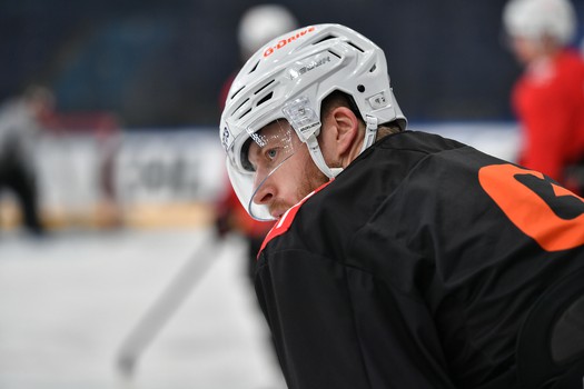 Тренировка «Авангарда» перед матчем в Нижнекамске