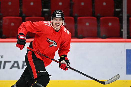 Тренировка «Авангарда» перед матчем с «Трактором»