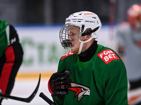 Раскатка «Авангарда» перед матчем в Сочи