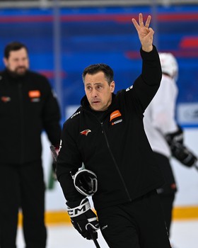 Тренировка «Авангарда» перед матчем в Тольятти