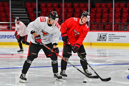 Раскатка «Авангарда» перед матчем с «Металлургом»