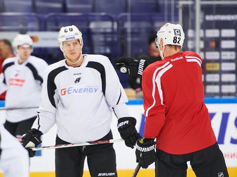 Раскатка "Авангарда" перед выездным матчем с "Ак Барсом"