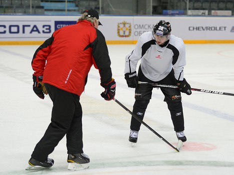 Раскатка "Авангарда" перед матчем с "Ак Барсом" 14 октября 2013