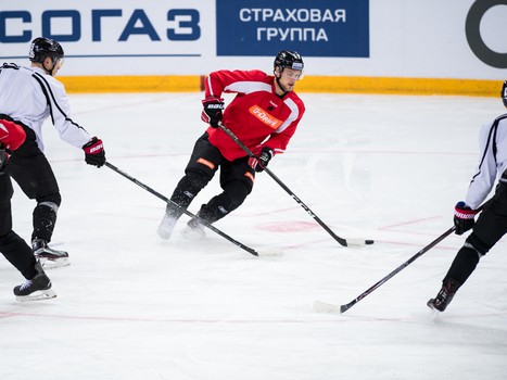 Раскатка "Авангарда" перед матчем с "Торпедо"