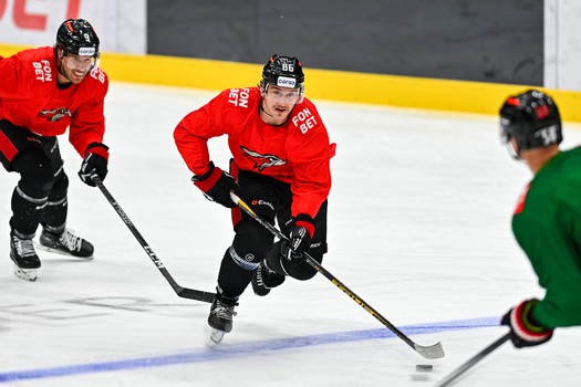 Тренировка «Авангарда» перед матчем с «Витязем»