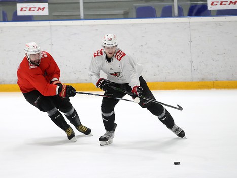 Тренировка «Авангарда» перед первым матчем серии с «Ак Барсом»