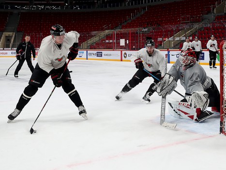Раскатка «Авангарда» перед матчем с «Амуром»