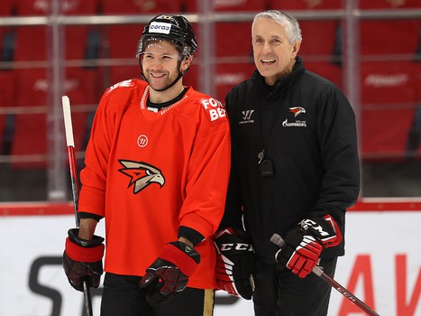 Раскатка «Авангарда» перед матчем с «Витязем»