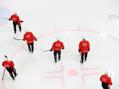 Тренировка «Авангарда» во время паузы в чемпионате