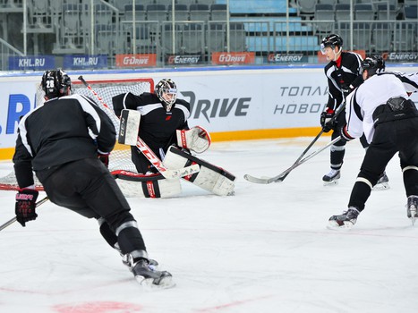 Раскатка "Авангарда" перед домашним матчем против рижского "Динамо"