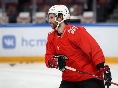 Тренировка «Авангарда» перед третьим матчем серии с «Металлургом»