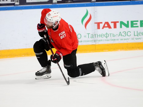 Тренировка «Авангарда» перед пятым матчем серии с «Ак Барсом»