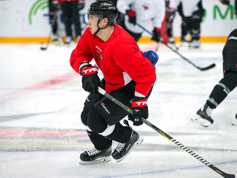 Раскатка «Авангарда» перед матчем с московским «Динамо»