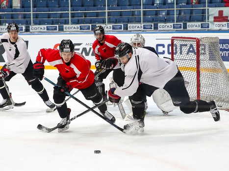 Раскатка «Авангарда» перед матчем с «Торпедо»