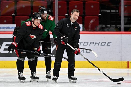 Раскатка «Авангарда» перед третьим матчем финала Востока с «Ак Барсом»