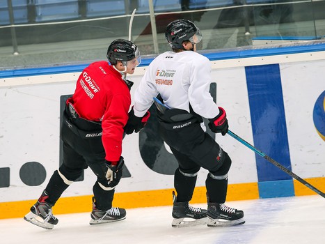 Раскатка «Авангарда» перед матчем с «Автомобилистом»