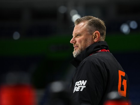 Раскатка «Авангарда» перед матчем в Уфе