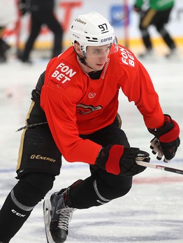 Раскатка «Авангарда» перед матчем в Нижнекамске