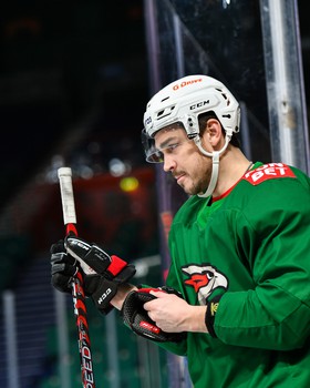 Раскатка «Авангарда» перед матчем в Казани