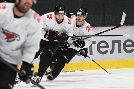 Тренировка «Авангарда» перед матчем с «Амуром»