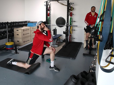 Тренировка «Авангарда» перед стартом финала Кубка Гагарина