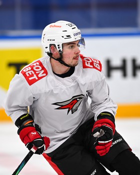 Раскатка «Авангарда» перед матчем в Тольятти