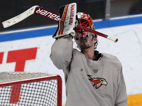 Тренировка «Авангарда» перед первым матчем серии в Магнитогорске