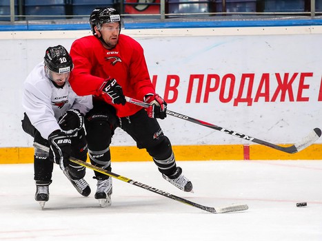 Раскатка «Авангарда» перед матчем с «Северсталью»