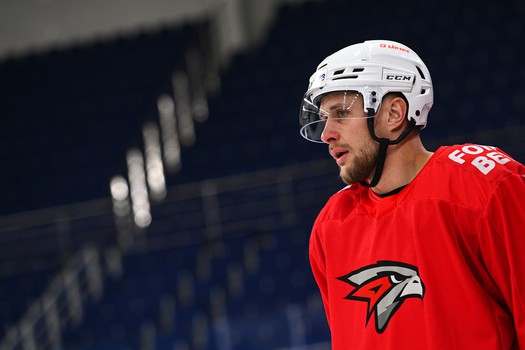 Раскатка «Авангарда» перед матчем в Тольятти