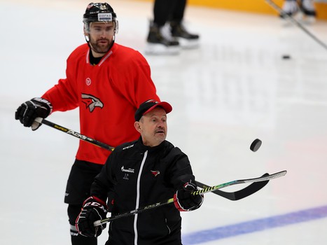 Раскатка «Авангарда» перед матчем с рижским «Динамо»