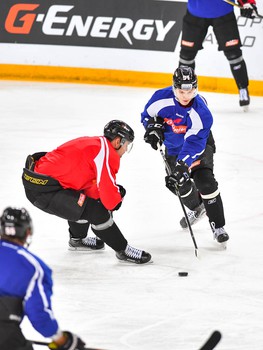 Раскатка "Авангарда" перед матчем с "Автомобилистом"