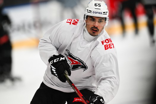 Раскатка «Авангарда» перед матчем в Минске