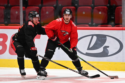 Тренировка «Авангарда» перед матчем с «Адмиралом»