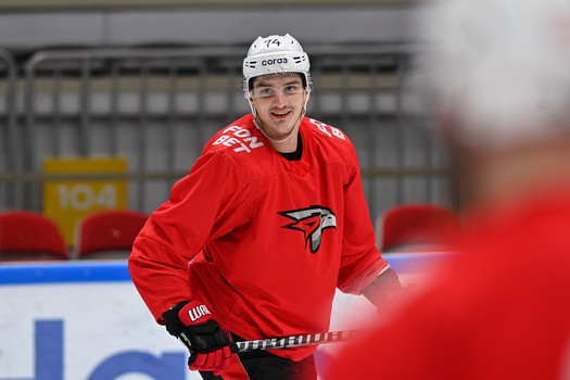 Тренировка «Авангарда» перед матчем во Владивостоке