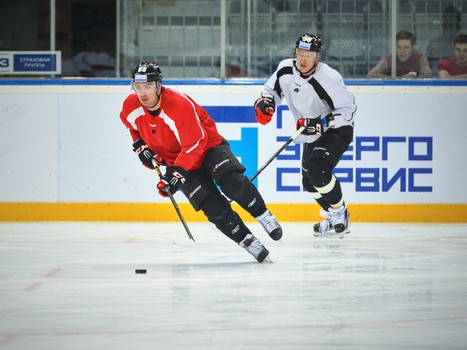 Раскатка "Авангарда" перед матчем с "Металлургом" Нк