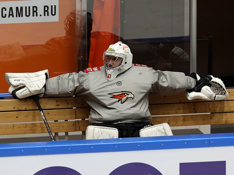 Раскатка «Авангарда» перед матчем в Хабаровске